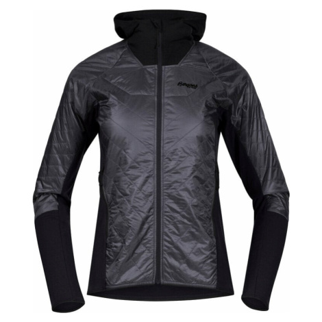 Bergans Cecilie Light Insulated Hybrid Jacket Women Solid Dark Grey/Black Outdoorová bunda