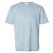 Selected  T-Shirt Bet Linen - Cashmere Blue  Tričká a polokošele Modrá