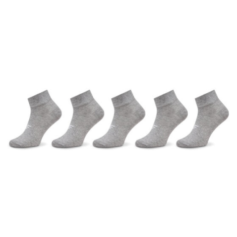 4F Súprava 5 párov dámskych členkových ponožiek 4FWAW23USOCF216 Sivá