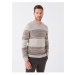 LC Waikiki Crew Neck Long Sleeve Striped Men's Knitwear Sweater