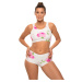 BIELE BIKINY S KVETINOVÝM VZOROM NEVIN M-722 (6)