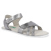 Barefoot dámske sandále Fare Bare - A5364161 Senona silver strieborné