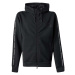 Ea7 Emporio Armani  Logo Series Stretch Viscose Zip Hoodie Black  Mikiny Čierna