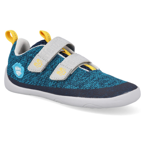 Barefoot tenisky Affenzahn - Sneaker Knit Happy Penguin modré