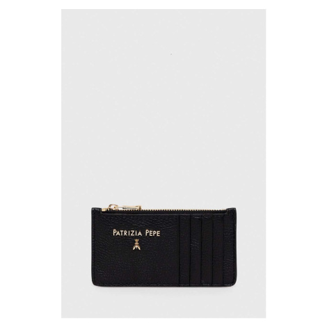 Kožená peňaženka Patrizia Pepe dámsky, čierna farba, CQ9105 L001