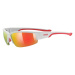 UVEX Sportstyle 215 White/Mat Red/Mirror Red Cyklistické okuliare