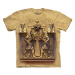 Pánske batikované tričko The Mountain - Egypt - pieskové