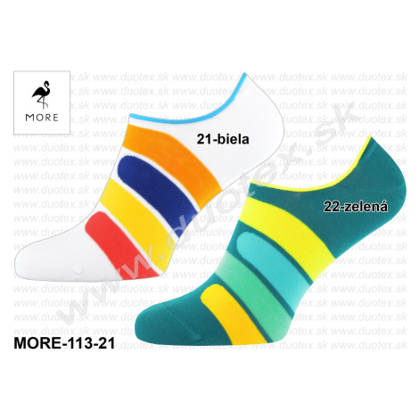 MORE Členkové ponožky More-098-22 22-biela