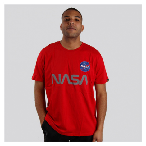 Pánske tričko alpha industries NASA Reflective T-Shirt Red