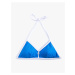 Koton Triangle Bikini Top with Zipper Pile Detail