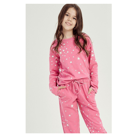 Dievčenské pyžamo Taro Erika - bavlna Ružová