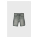 Detské rifľové krátke nohavice Mayoral šedá farba
