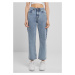 Women's Cropped Straight Leg Jeans - Light Blue