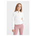 DEFACTO Girl's College Collar Bomber Cardigan