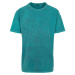 Build Your Brand Pánske tričko Acid Washed - Teal / čierna