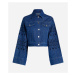 Bunda Karl Lagerfeld Embroidered Denim Jacket Mid Blue Denim