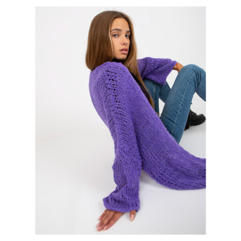 Purple cardigan with the addition of OH BELLA wool