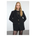 Trendyol Black Oversize Heart Button Blazer Jacket