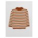 LC Waikiki Half Turtleneck Striped Baby Boy Knitwear Sweater