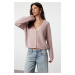 Trendyol Pink Soft Textured Knitwear Cardigan