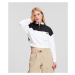 Mikina Karl Lagerfeld Jeans Klj Boxy Half Zip Sweat White/Black