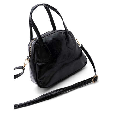 Marjin Women's Adjustable Strap Hand Shoulder Bag Teraf Black