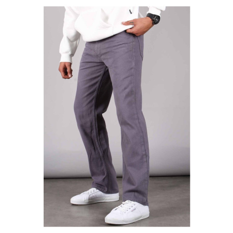 Madmext farbené sivé pánske džínsy rovného strihu 6312