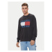 Tommy Jeans Mikina Big Flag DM0DM19222 Čierna Relaxed Fit