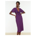 Letné a plážové šaty pre ženy Trendyol - fialová