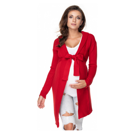 Červený tehotenský sveter 40045