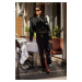 Trendyol Black Oversize Molded Faux Leather Jacket Coat