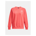 Červená mikina Under Armour Essential Flc OS Crew