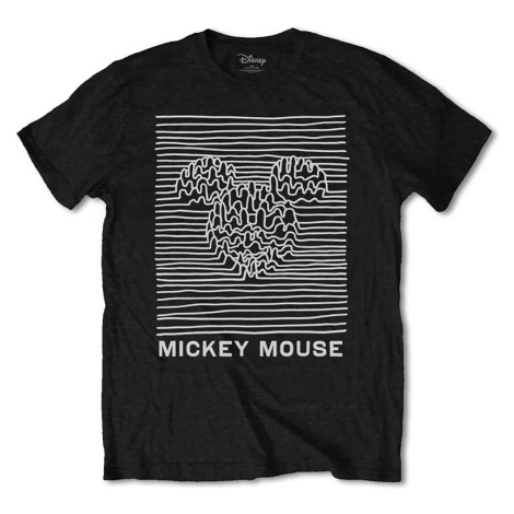 Disney tričko Mickey Mouse Unknown Pleasures Čierna