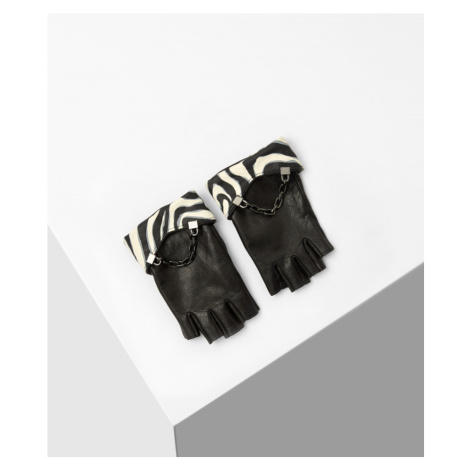 Rukavice Karl Lagerfeld K/Karl Seven Zebra Glove Čierna