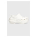 Šľapky Crocs Classic Mega Crush Clog dámske, biela farba, na platforme, 206867