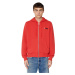 Diesel Mikina - S-GINN-HOOD-ZIP-DIV SWEAT-SHIR červená