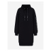 Čierne dámske mikinové šaty s kapucou Armani Exchange