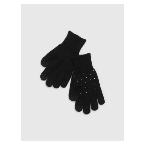 Čierne dievčenské rukavice GAP