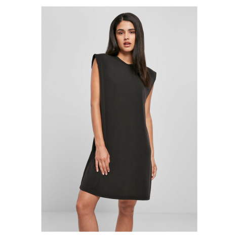 Women's dress with padded shoulders black Urban Classics