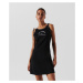 Plážové Oblečenie Karl Lagerfeld Logo Short Beach Dress Black