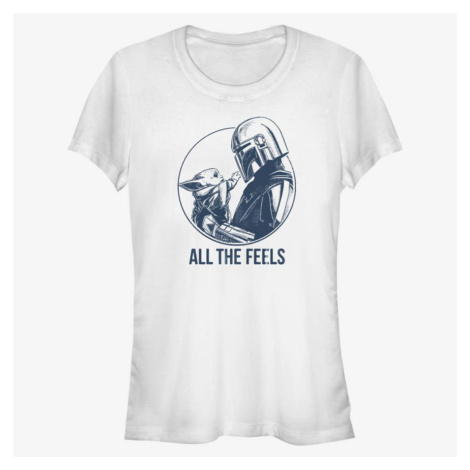 Queens Star Wars: The Mandalorian - The Feels Women's T-Shirt White