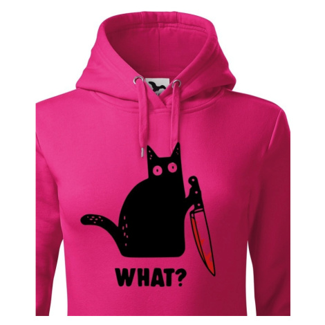 Dámska mikina s mačkou What - ideálne tričko pre milovníkov mačiek