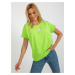 Lime Women's Blouse for Everyday Wear with Application