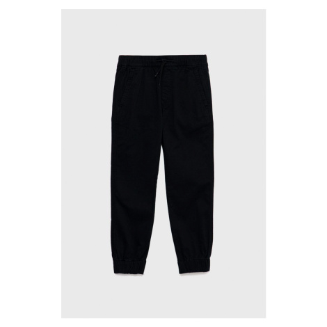 Detské nohavice Abercrombie & Fitch čierna farba, jednofarebné