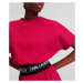 Šaty Karl Lagerfeld Logo Tape T-Shirt Dress Persian Red