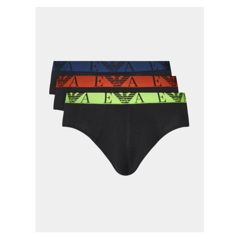 Emporio Armani Underwear Súprava 3 kusov slipov 111734 3F715 73320 Čierna