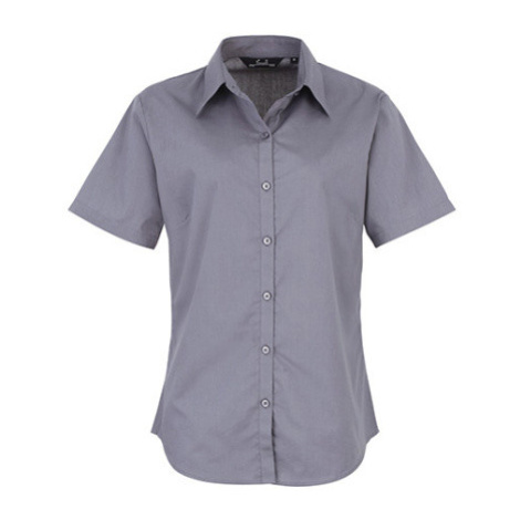 Premier Workwear Dámska košeľa s krátkym rukávom PR302 Steel -ca. Pantone 6545