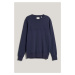 MIKINA GANT EMBOSSED C-NECK SWEAT EVENING BLUE