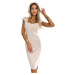 Elegant midi dress with Numoco neckline