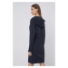 Bavlnené šaty Armani Exchange tmavomodrá farba, mini, oversize